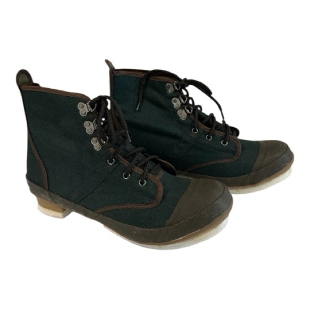 Remington 16252 Loden Green Sz 12M Canvas Felt Sole Wading Fishing Lace Shoes